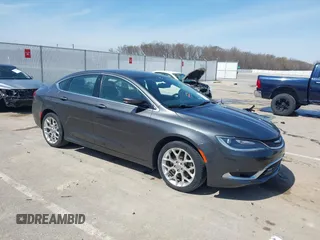 2015 Chrysler 200 C with VIN 1C3CCCEG9FN530575, listed as a IAAI auction lot 41862387 with 190,580 mi miles. Bid and sale history available at carsss.com. Image 1.