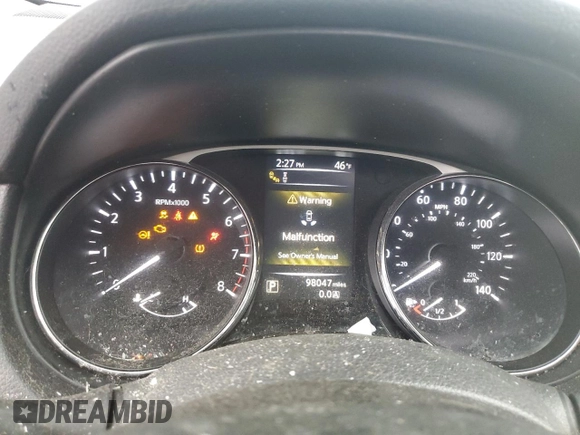 2016 Nissan Rogue SV z VIN 5N1AT2MV5GC842527, wystawiony jako Copart lot #51506105 z przebiegiem 98 047 mil mil oraz Szkoda całkowita • Salvage title. Historia ofert i sprzedaży dostępna na DreamBid. Obrazek 9.