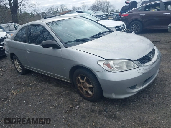 2005 Honda Civic Cpe LX with VIN 1HGEM22555L068087, listed as a IAAI auction lot 41553322 with 205,902 mi miles. Bid and sale history available at carsss.com. Image 1.