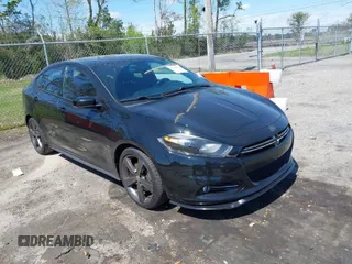 2015 Dodge Dart GT with VIN 1C3CDFEB2FD205663, listed as a IAAI auction lot 41795614 with 108,714 mi miles. Bid and sale history available at carsss.com. Image 1.