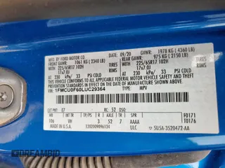 2020 Ford Escape S с VIN 1FMCU0F60LUC29364, выставлен на аукционе Copart как лот 56281235 с пробегом 66 755 миль миль и Списание • Salvage title. История ставок и продаж доступна на DreamBid. Изображение 13.