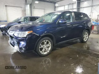 2015 Mitsubishi Outlander SE with VIN JA4AZ3A37FZ006154, listed as a Copart auction lot 62293475 with 161,527 mi miles and Salvage title. Bid and sale history available at DreamBid. Image 1.