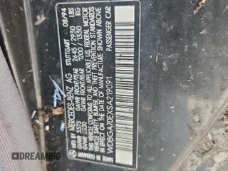 1995 Mercedes-Benz S z VIN WDBGA70EXSA219091, wystawiony jako Copart lot #59933305 z przebiegiem Nie podano mil oraz Czysty tytuł • Clean title. Historia ofert i sprzedaży dostępna na DreamBid. Obrazek 12.