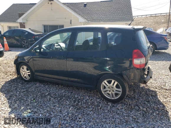 2007 Honda Fit Sport with VIN JHMGD38607S050486, listed as a Copart auction lot 49083375 with 198,601 mi miles and Salvage Title. Bid and sale history available at carsss.com. Image 2.