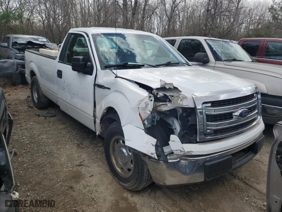 2014 Ford F-150 XL with VIN 1FTNF1CF8EKD21029, listed as a Copart auction lot 89342625 with 131,311 mi miles and Salvage Title. Bid and sale history available at carsss.com. Image 4.
