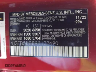 2024 Mercedes-Benz GLE 450 z VIN 4JGFB5KB8RB122490, wystawiony jako IAAI lot #42204415 z przebiegiem 18 324 mil mil oraz . Historia ofert i sprzedaży dostępna na DreamBid. Obrazek 9.