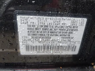 2017 Nissan Sentra S with VIN 3N1AB7AP3HY366834, listed as a IAAI auction lot 41924643 with 91,373 mi miles and . Bid and sale history available at DreamBid. Image 9.