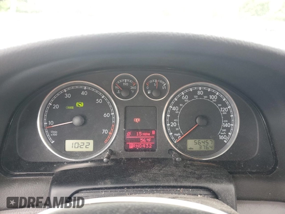 2003 Volkswagen Passat GLX z VIN WVWRH63B73P271889, wystawiony jako Copart lot #57166465 z przebiegiem 56 457 mil mil oraz Szkoda całkowita • Salvage title. Historia ofert i sprzedaży dostępna na DreamBid. Obrazek 9.