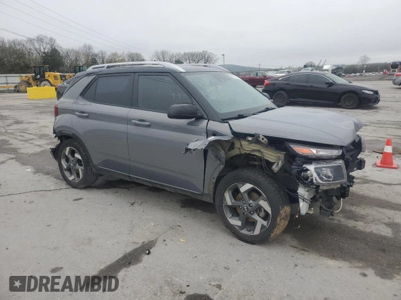 2022 Hyundai Venue Limited z VIN KMHRC8A36NU167366, wystawiony jako Copart lot #50786085 z przebiegiem Nie podano mil oraz Szkoda całkowita • Salvage title. Historia ofert i sprzedaży dostępna na DreamBid. Obrazek 4.