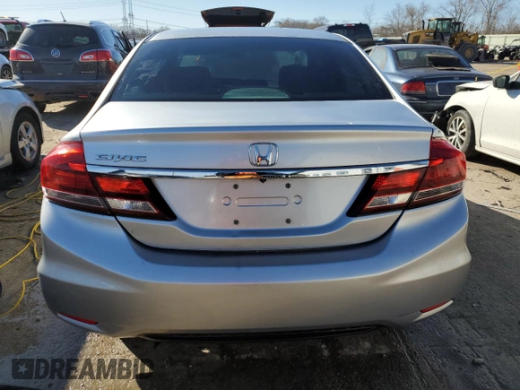 2013 Honda Civic LX with VIN 2HGFB2F57DH562130, listed as a Copart auction lot 47277095 with 148,418 mi miles and Salvage Title. Bid and sale history available at DreamBid. Image 6.