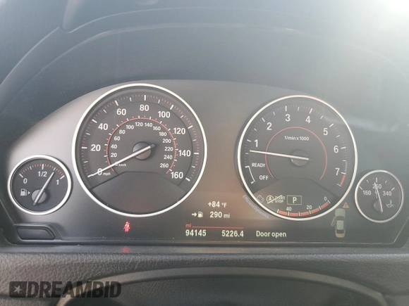 2017 BMW 4 Series 440i with VIN WBA4P1C55HK522422, listed as a Copart auction lot 44524845 with 94,145 mi miles and Salvage Title. Bid and sale history available at carsss.com. Image 9.