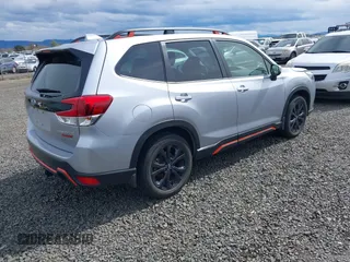2023 Subaru Forester Sport with VIN JF2SKAJC0PH519600, listed as a IAAI auction lot 41880854 with 27,996 mi miles. Bid and sale history available at carsss.com. Image 4.