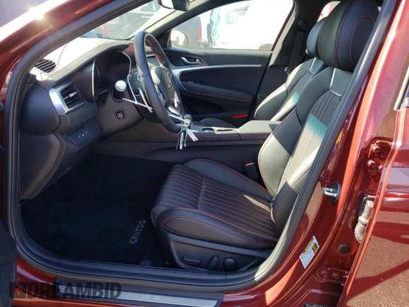 2024 Genesis G70 2.5T with VIN KMTG34SC0RU137404, listed as a Copart auction lot 74954264 with 2,500 mi miles and Salvage Title. Bid and sale history available at carsss.com. Image 7.