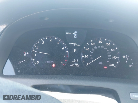 2010 Lexus LS 460 z VIN JTHCL5EFXA5006440, wystawiony jako IAAI lot #41988811 z przebiegiem 162 599 mil mil oraz . Historia ofert i sprzedaży dostępna na DreamBid. Obrazek 7.