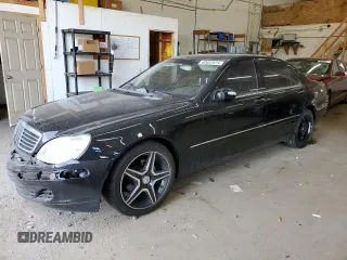 2005 Mercedes-Benz S-Class 5.0L with VIN WDBNG75J25A437882, listed as a Copart auction lot 49457875 with 113,543 mi miles and Salvage Title. Bid and sale history available at carsss.com. Image 1.