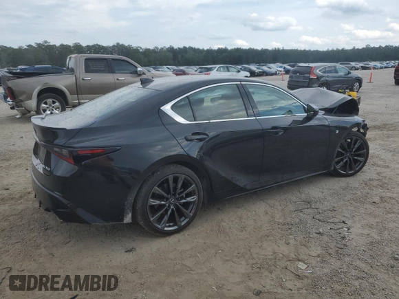 2024 Lexus IS 350 F Sport with VIN JTHGZ1B26R5077771, listed as a Copart auction lot 57396885 with 16,162 mi miles and Salvage title. Bid and sale history available at DreamBid. Image 3.