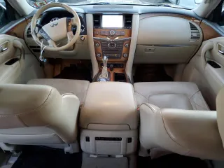 2012 Infiniti QX56 7-passenger with VIN JN8AZ2NE1C9015556, listed as a Copart auction lot 81671054 with 158,247 mi miles and Salvage Title. Bid and sale history available at carsss.com. Image 8.