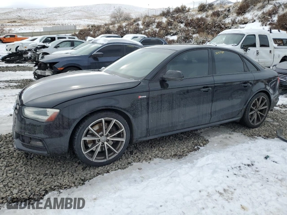 2015 Audi S4 Premium Plus with VIN WAUBGAFL9FA097520, listed as a Copart auction lot 38242984 with 68,595 mi miles and Salvage Title. Bid and sale history available at carsss.com. Image 1.