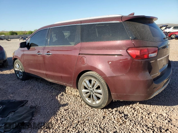 2015 Kia Sedona SX-L with VIN KNDME5C17F6035628, listed as a Copart auction lot 72716414 with 92,560 mi miles and Salvage Title. Bid and sale history available at carsss.com. Image 2.