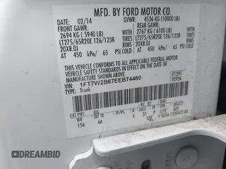 2014 Ford F-250 XL с VIN 1FT7W2B67EEB74460, выставлен на аукционе IAAI как лот 41639141 с пробегом 130 612 миль миль и . История ставок и продаж доступна на DreamBid. Изображение 9.