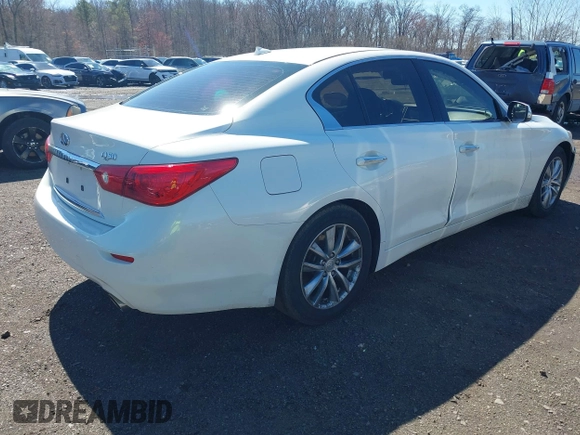 2014 Infiniti Q50 Sport with VIN JN1BV7AP7EM679296, listed as a IAAI auction lot 41834654 with 126,337 mi miles and . Bid and sale history available at DreamBid. Image 18.