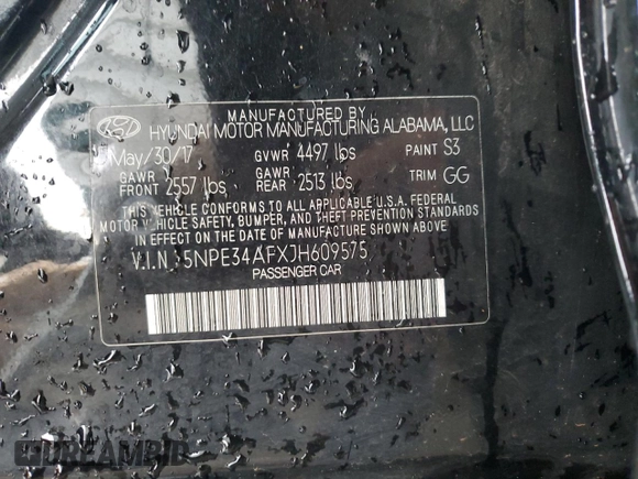 2018 Hyundai Sonata SEL with VIN 5NPE34AFXJH609575, listed as a Copart auction lot 48473395 with 88,891 mi miles and Salvage Title. Bid and sale history available at DreamBid. Image 12.
