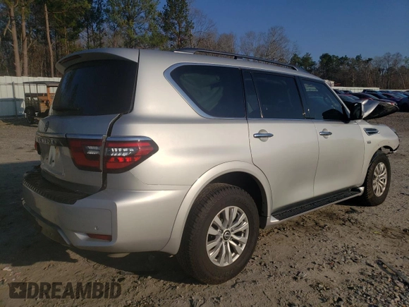 2021 Nissan Armada SV with VIN JN8AY2AD2M9661061, listed as a Copart auction lot 43980655 with 71,041 mi miles and Salvage Title. Bid and sale history available at carsss.com. Image 3.