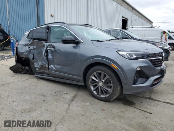2021 Buick Encore GX Essence with VIN KL4MMGSL9MB070851, listed as a Copart auction lot 62537435 with Not provided miles and Salvage title. Bid and sale history available at DreamBid. Image 4.