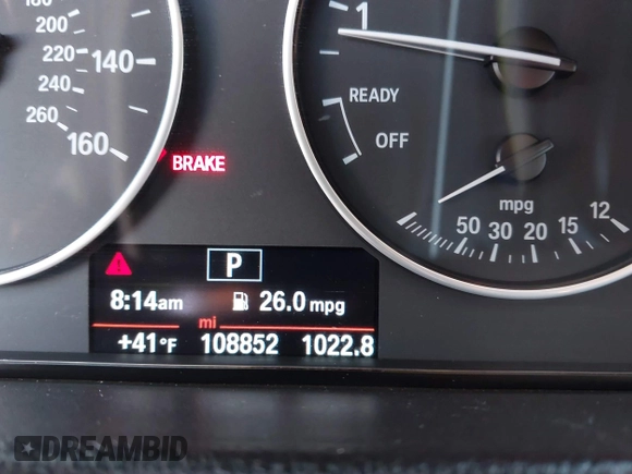 2015 BMW 3 Series 320i with VIN WBA3B1C53FP831476, listed as a IAAI auction lot 41219821 with 108,852 mi miles. Bid and sale history available at carsss.com. Image 7.