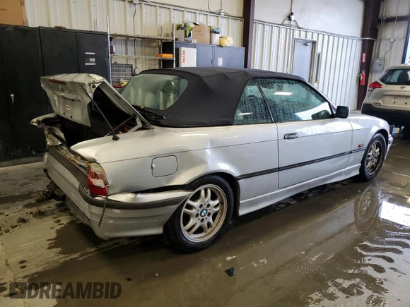 1996 BMW 3-Series 328IC with VIN WBABK8322TET91316, listed as a Copart auction lot 80755474 with 0 mi miles and Salvage Title. Bid and sale history available at carsss.com. Image 3.