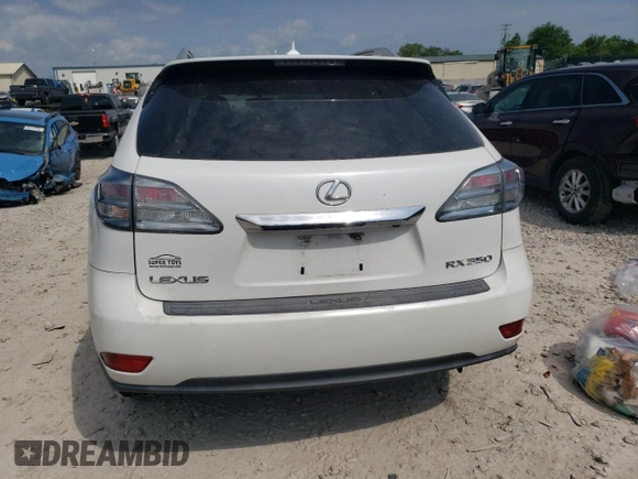 2010 Lexus RX 350 with VIN 2T2BK1BA7AC022286, listed as a Copart auction lot 54895215 with 174,651 mi miles and Salvage Title. Bid and sale history available at DreamBid. Image 6.