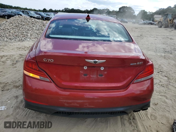 2020 Genesis G70 2.0T with VIN KMTG64LA4LU046602, listed as a Copart auction lot 68561854 with 45,490 mi miles and Salvage Title. Bid and sale history available at carsss.com. Image 6.