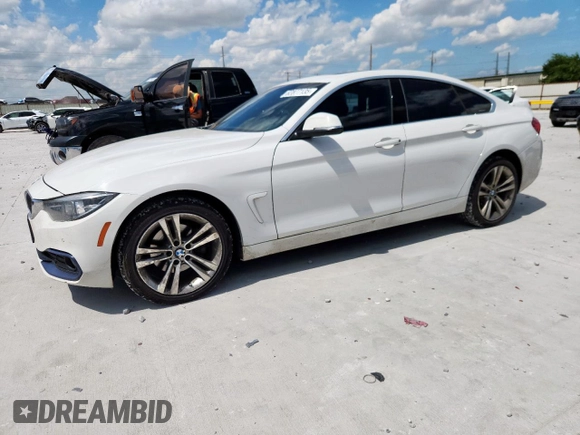 2018 BMW 4 Series 430i xDrive with VIN WBA4J3C57JBG91654, listed as a Copart auction lot 62877135 with 155,583 mi miles and Clean title. Bid and sale history available at DreamBid. Image 1.