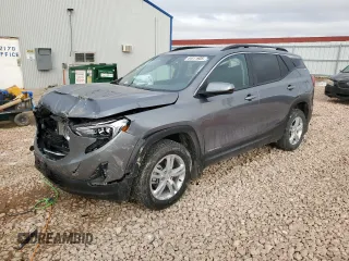 2021 GMC Terrain SLE with VIN 3GKALTEV7ML370442, listed as a Copart auction lot 44411905 with 45,353 mi miles and Salvage Title. Bid and sale history available at carsss.com. Image 1.