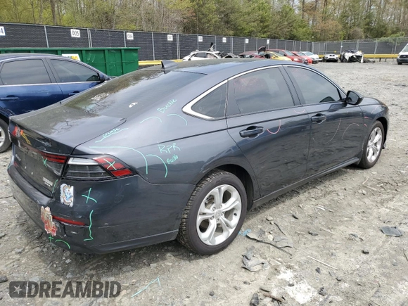 2023 Honda Accord LX with VIN 1HGCY1F2XPA023733, listed as a Copart auction lot 52509365 with 99,663 mi miles and Salvage Title. Bid and sale history available at DreamBid. Image 3.