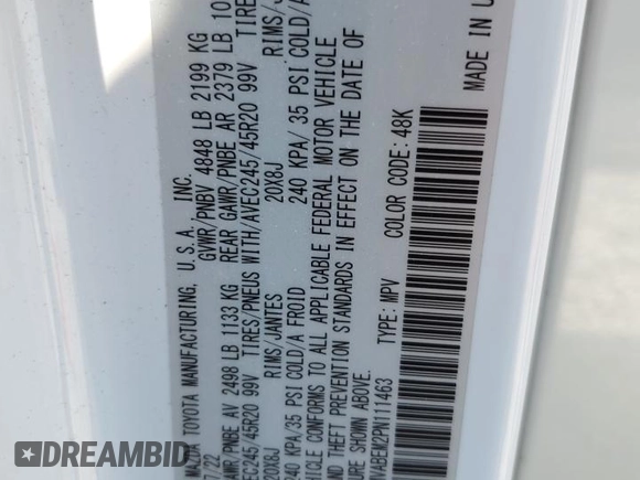 2023 Mazda CX-50 S Premium Plus with VIN 7MMVABEM2PN111463, listed as a Copart auction lot 60270505 with 21,191 mi miles and Salvage title. Bid and sale history available at DreamBid. Image 14.