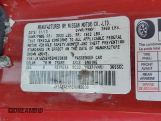 2014 Nissan 370Z Touring with VIN JN1AZ4EH5EM633838, listed as a Copart auction lot 48112955 with Not provided miles and Clean title. Bid and sale history available at DreamBid. Image 14.