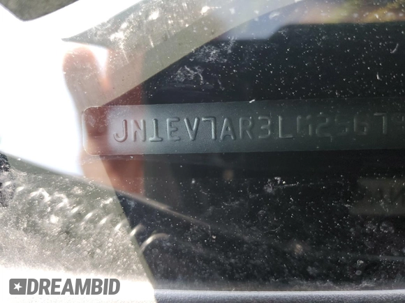 2020 Infiniti Q50 Pure with VIN JN1EV7AR3LM256792, listed as a Copart auction lot 61842085 with Not provided miles and Salvage title. Bid and sale history available at DreamBid. Image 12.