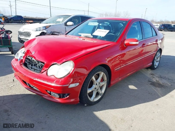 2007 Mercedes-Benz C-Class 2.5L Sport with VIN WDBRF52H67F894243, listed as a IAAI auction lot 41854140 with 180,330 mi miles. Bid and sale history available at carsss.com. Image 2.
