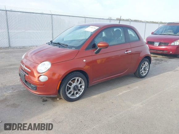 2015 FIAT 500 Pop with VIN 3C3CFFARXFT667301, listed as a IAAI auction lot 41982384 with 147,902 mi miles. Bid and sale history available at carsss.com. Image 2.