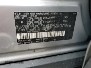 2022 Toyota RAV4 Hybrid XLE z VIN 4T3RWRFVXNU050291, wystawiony jako Copart lot #59721295 z przebiegiem 83 752 mil mil oraz Szkoda całkowita • Salvage title. Historia ofert i sprzedaży dostępna na DreamBid. Obrazek 13.