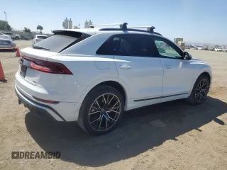 2023 Audi Q8 Premium Plus with VIN WA1EVBF12PD007113, listed as a Copart auction lot 67787744 with 20,482 mi miles and Salvage title. Bid and sale history available at DreamBid. Image 3.