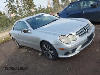 2009 Mercedes-Benz CLK 350 with VIN WDBTJ56H89F268162, listed as a IAAI auction lot 41630599 with 142,807 mi miles and . Bid and sale history available at DreamBid. Image 1.