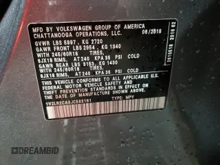 2018 Volkswagen Atlas SE z VIN 1V2LR2CA9JC582181, wystawiony jako Copart lot #52798915 z przebiegiem 89 066 mil mil oraz Czysty tytuł • Clean title. Historia ofert i sprzedaży dostępna na DreamBid. Obrazek 13.