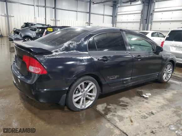 2008 Honda Civic Sdn Si with VIN 2HGFA55518H707285, listed as a Copart auction lot 53088855 with 180,465 mi miles and Clean Title. Bid and sale history available at carsss.com. Image 3.