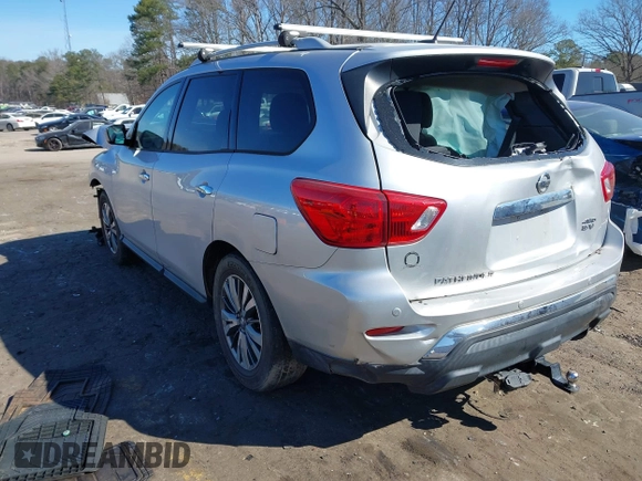 2018 Nissan Pathfinder SL with VIN 5N1DR2MM7JC647300, listed as a IAAI auction lot 41695700 with 124,573 mi miles. Bid and sale history available at carsss.com. Image 3.