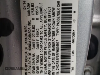 2015 Honda Civic Sedan LX with VIN 2HGFB2F57FH516977, listed as a Copart auction lot 49479835 with 128,821 mi miles and Salvage Title. Bid and sale history available at carsss.com. Image 12.