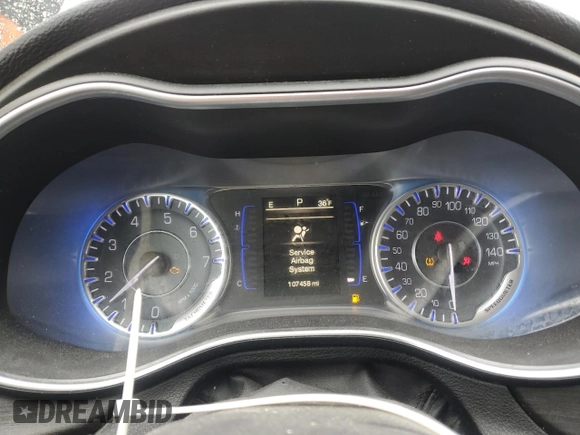 2015 Chrysler 200 Limited with VIN 1C3CCCAB0FN547730, listed as a Copart auction lot 48246985 with 107,458 mi miles and Salvage Title. Bid and sale history available at carsss.com. Image 9.