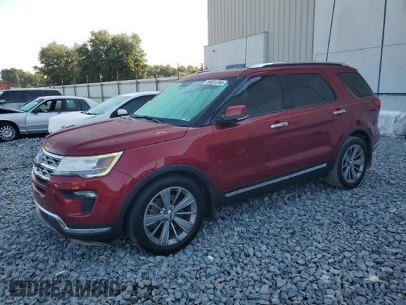 2018 Ford Explorer Limited with VIN 1FM5K7F86JGB85102, listed as a Copart auction lot 53801255 with 106,118 mi miles and Salvage Title. Bid and sale history available at carsss.com. Image 1.