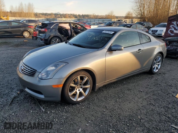 2004 Infiniti G35 Coupe w/Leather with VIN JNKCV54E14M813765, listed as a Copart auction lot 84535054 with 153,617 mi miles and Clean Title. Bid and sale history available at carsss.com. Image 1.